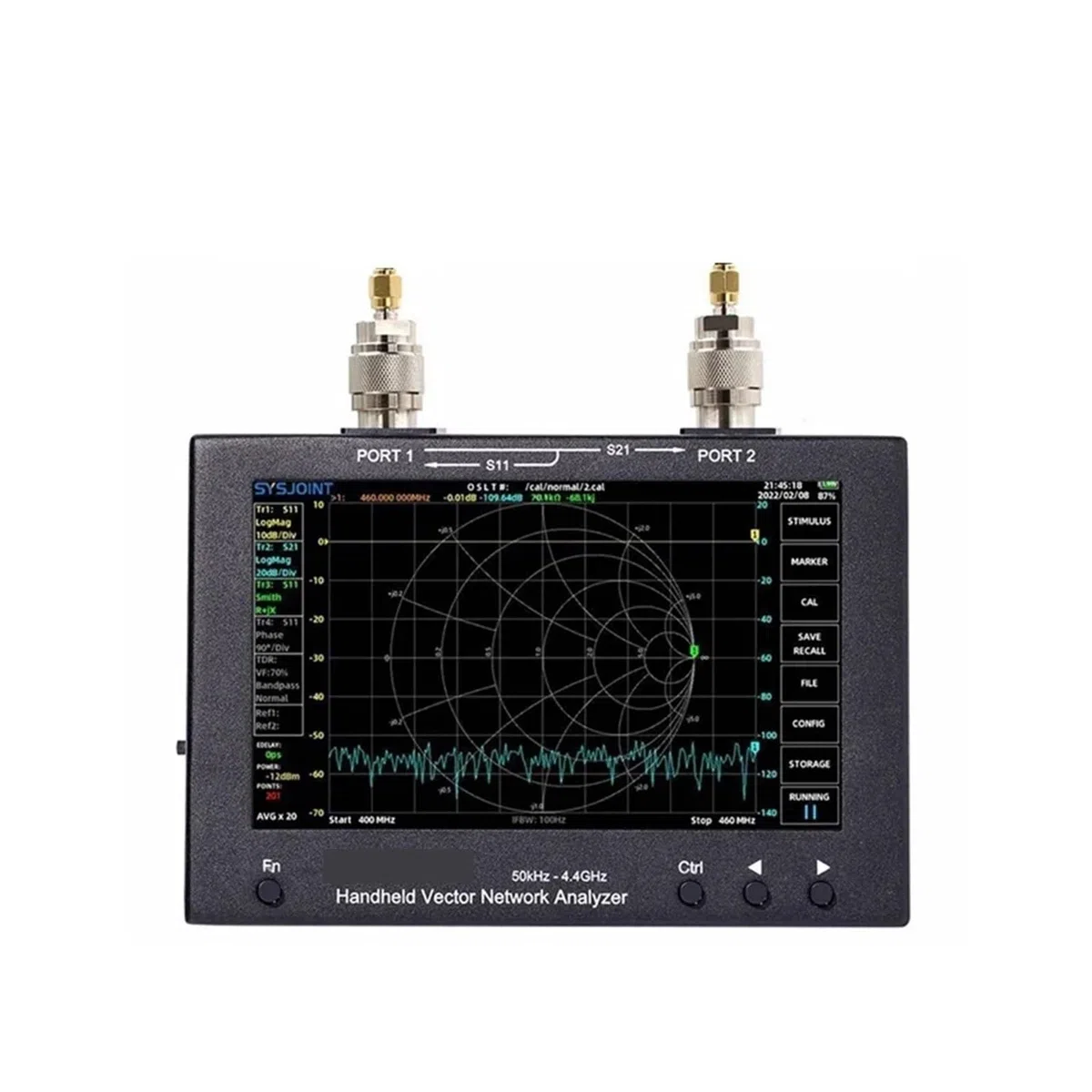 Analizator sieci 7-calowy Przenośny Analizator Sieci Wektorowej Z Ekranem Dotykowym LCD 50 KHz-4,4 GHz HF VHF UHF VNA FCC Zestawy Testowe Antenowy do diagnostyki kabli sieciowych