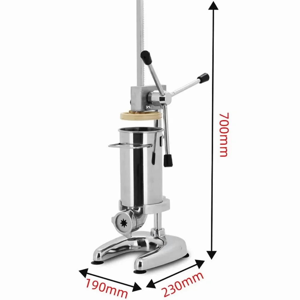 Churro Maker Machine, komercyjna 2 l ręczna hiszpańska churrera, 5 form, pionowy sprzęt do przekąsek ze stali nierdzewnej do pysznych domowych churros