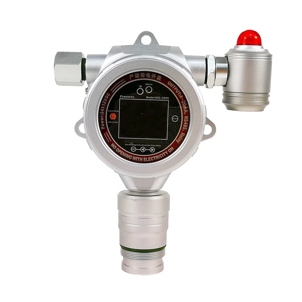 Monitor jakości powietrza Detektor metanolu, analizator detektora gazu od 0 do 1000 ppm; Wysoka precyzja W/LED Alarm, srebro(0-10000ppm)