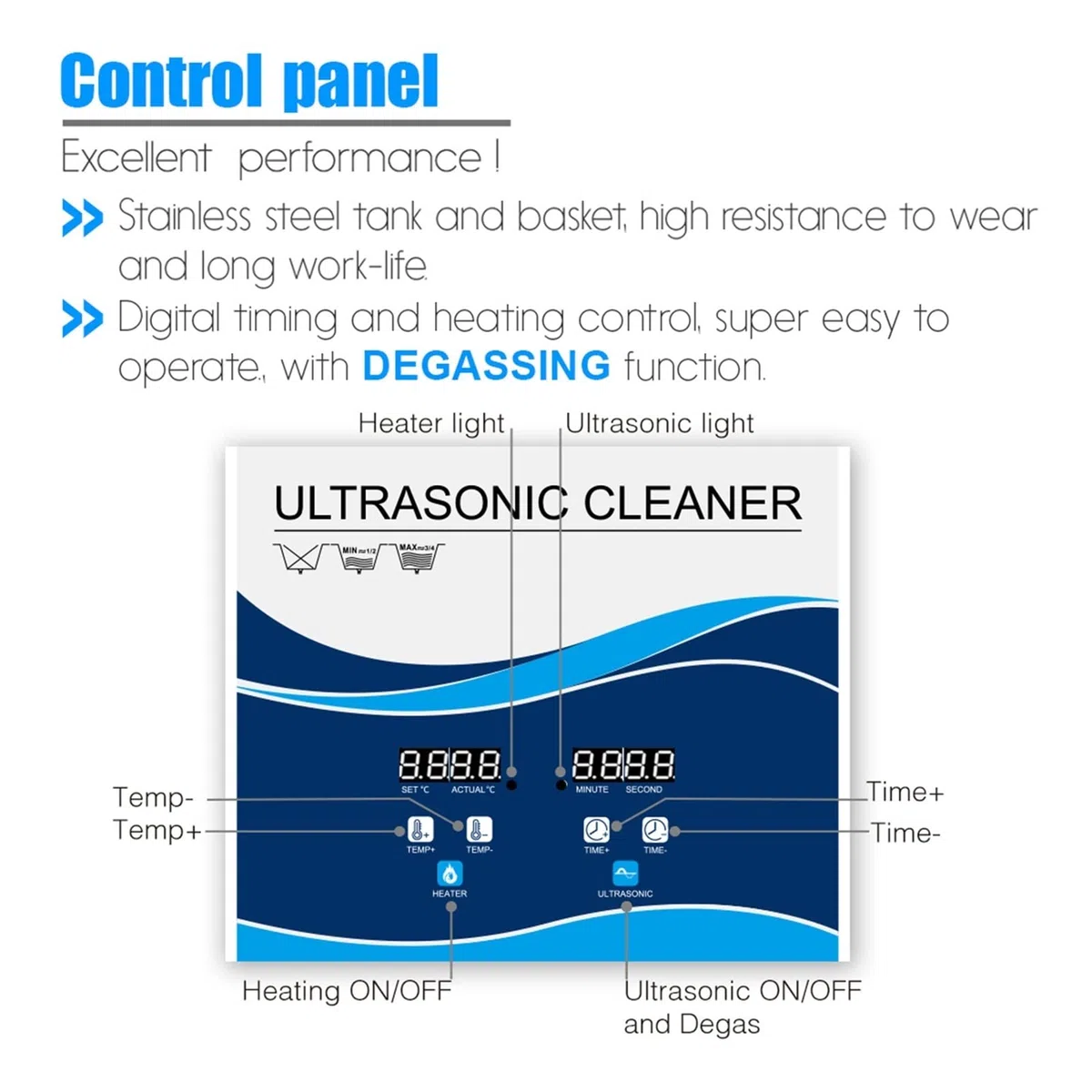 Urządzenie do czyszczenia ultradźwiękowego Digital Ultrasonic Cleaner 2 2L 900W Z ogrzewaniem ultradźwiękowego czystszego przemysłowego do automatycznych części silnika zdejmij olej(720W)