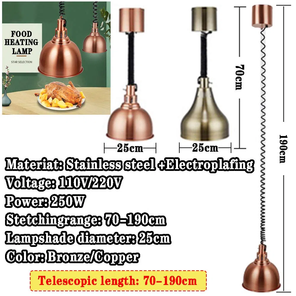 Lampa Do Podgrzewania Żywności, Nowa Komercyjna Lampa Grzewcza Do Restauracji Hotelowej I Bufetu, Lampa Grzewcza Do Kuchni Domowej, Dekoracja Z Regulacją Wysokości
