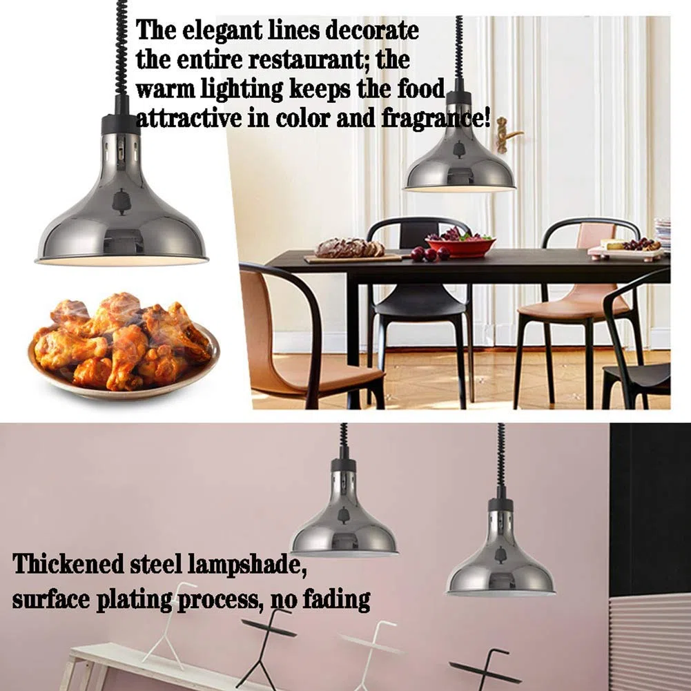 Lampa Grzewcza Do Żywności, Profesjonalna Lampa Grzewcza Do Bufetu Restauracyjnego, Regulowana Wysokość 75-170 Cm