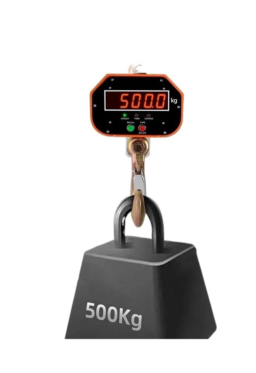 Wagi wiszące, Przemysłowa elektroniczna waga dźwigowa 1T / 5T z pilotem Wyświetlacz LCD do gospodarstwa, polowania, wagi naciągu dziobu(3T/0.5KG)