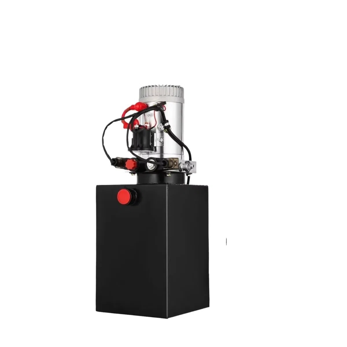 mini pompa obiegowa Podnośnik samochodowy Pompa hydrauliczna 12 V DC Podwójne działanie Jednostka napędowa Zbiornik oleju stalowego Kwarta Przyczepa Elektryczna pompa hydrauliczna