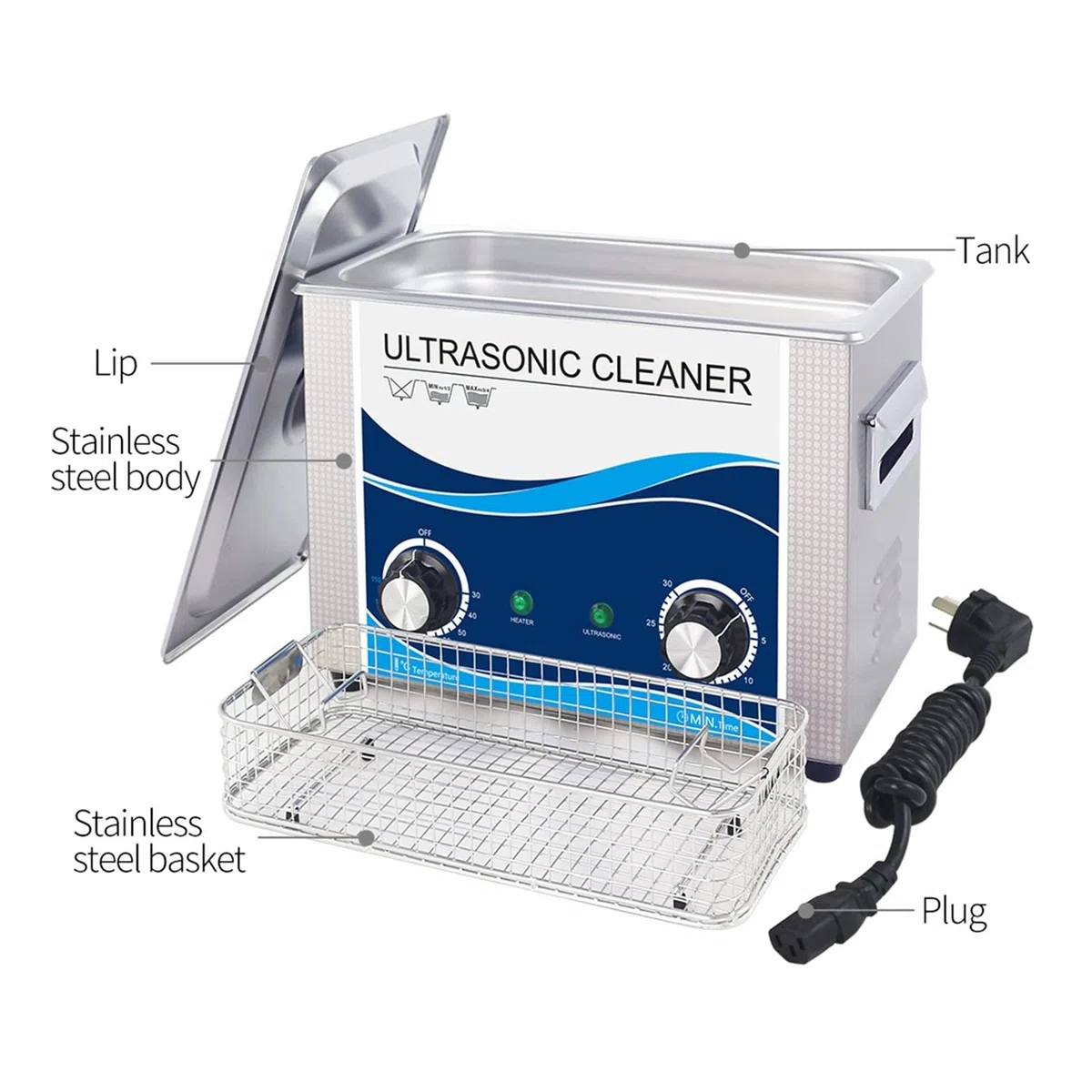 Urządzenie do czyszczenia ultradźwiękowego Electric Ultrasonic Cleaner 4. 5L 180W Wysokiej jakości przetwornik komercyjny maszyna do prania śruba śrubowa gwoździowa narzędzia czyszczenia