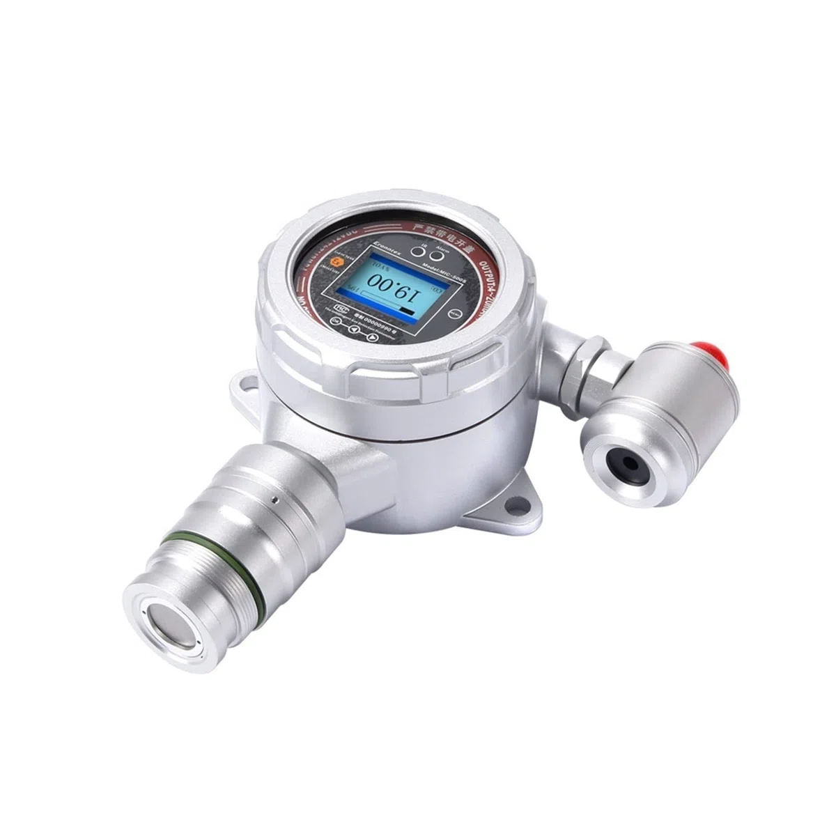 Monitor jakości powietrza Detektor metanolu, analizator detektora gazu od 0 do 1000 ppm; Wysoka precyzja W/LED Alarm, srebro(0-10000ppm)