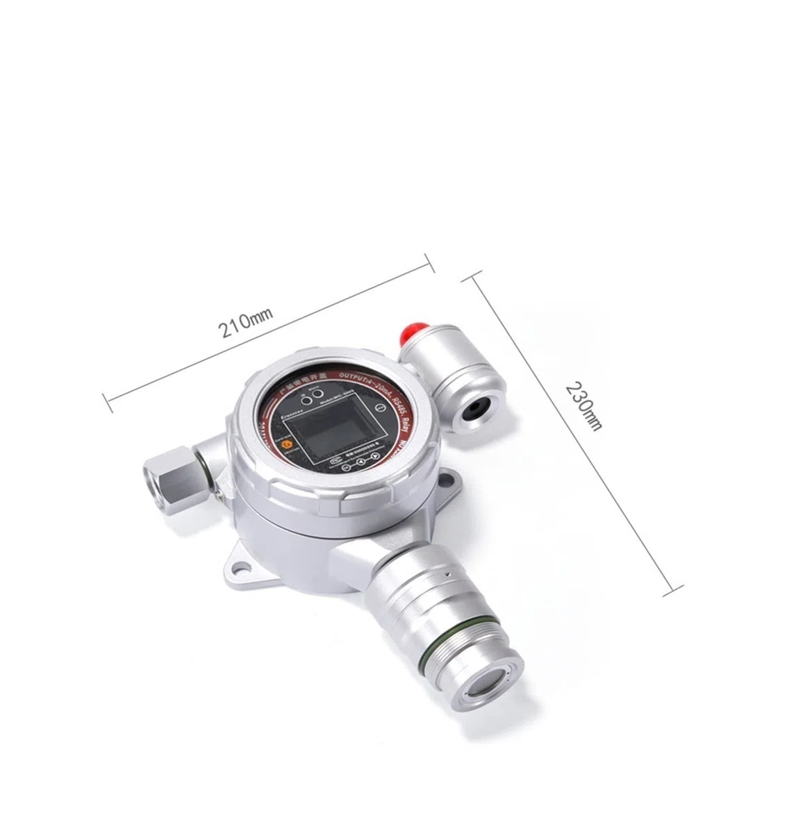 Monitor jakości powietrza Detektor metanolu, analizator detektora gazu od 0 do 1000 ppm; Wysoka precyzja W/LED Alarm, srebro(0-10000ppm)