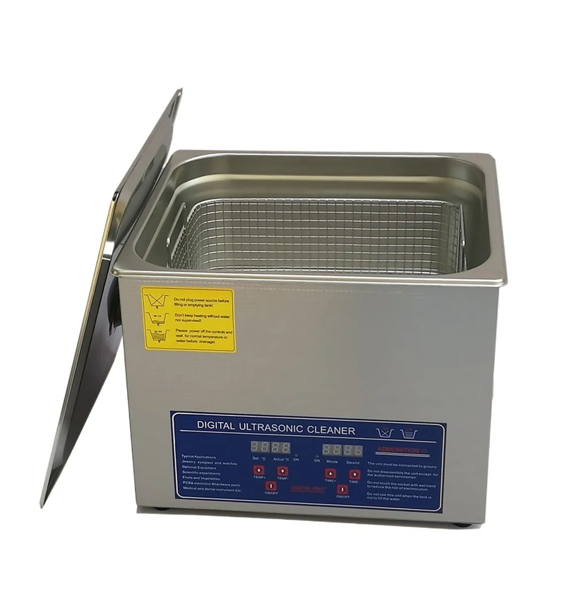 Urządzenie do czyszczenia ultradźwiękowego 360w PS-60A 40KHz Cyfrowa myjka ultradźwiękowa Stal nierdzewna 15L z bezpłatnym koszem