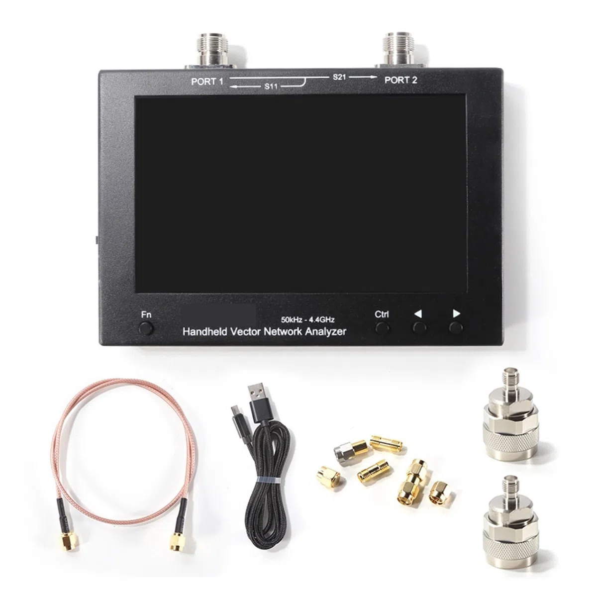 Analizator sieci 7-calowy Przenośny Analizator Sieci Wektorowej Z Ekranem Dotykowym LCD 50 KHz-4,4 GHz HF VHF UHF VNA FCC Zestawy Testowe Antenowy do diagnostyki kabli sieciowych